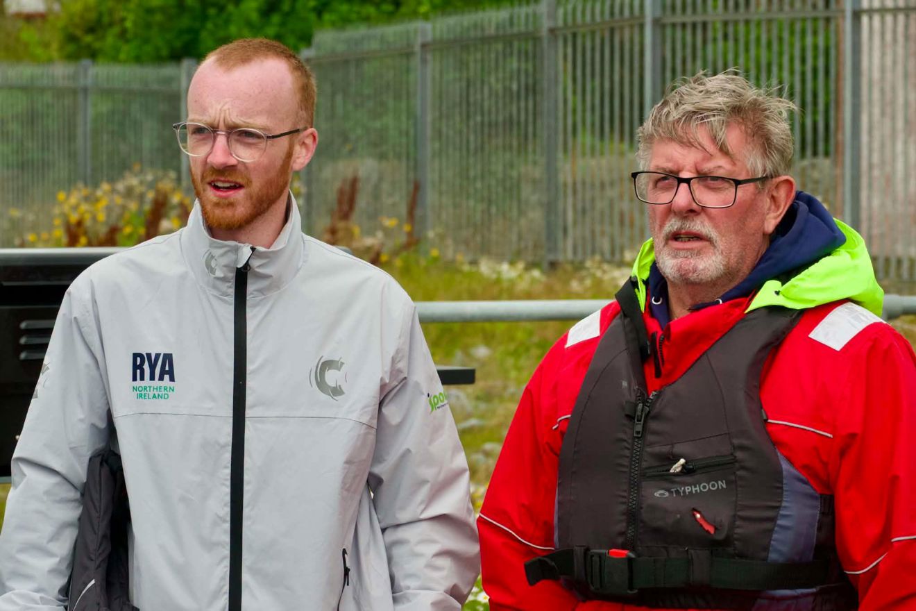 Oran Young RYA Northern Ireland Sailability officer and Ken Curry RYANI Sailability Coordinator.