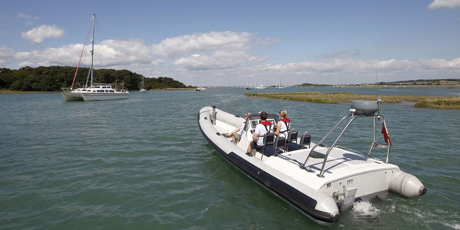 Rib being skippered