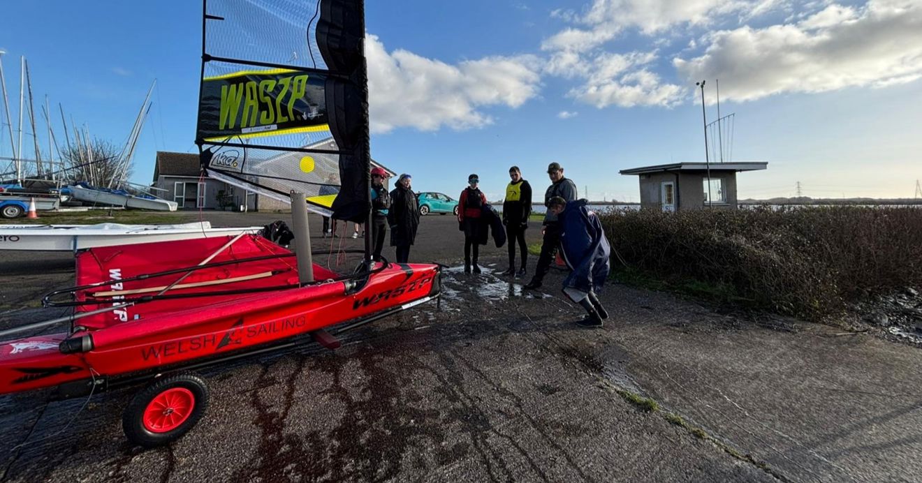 Welsh Sailing WASZP training session. 