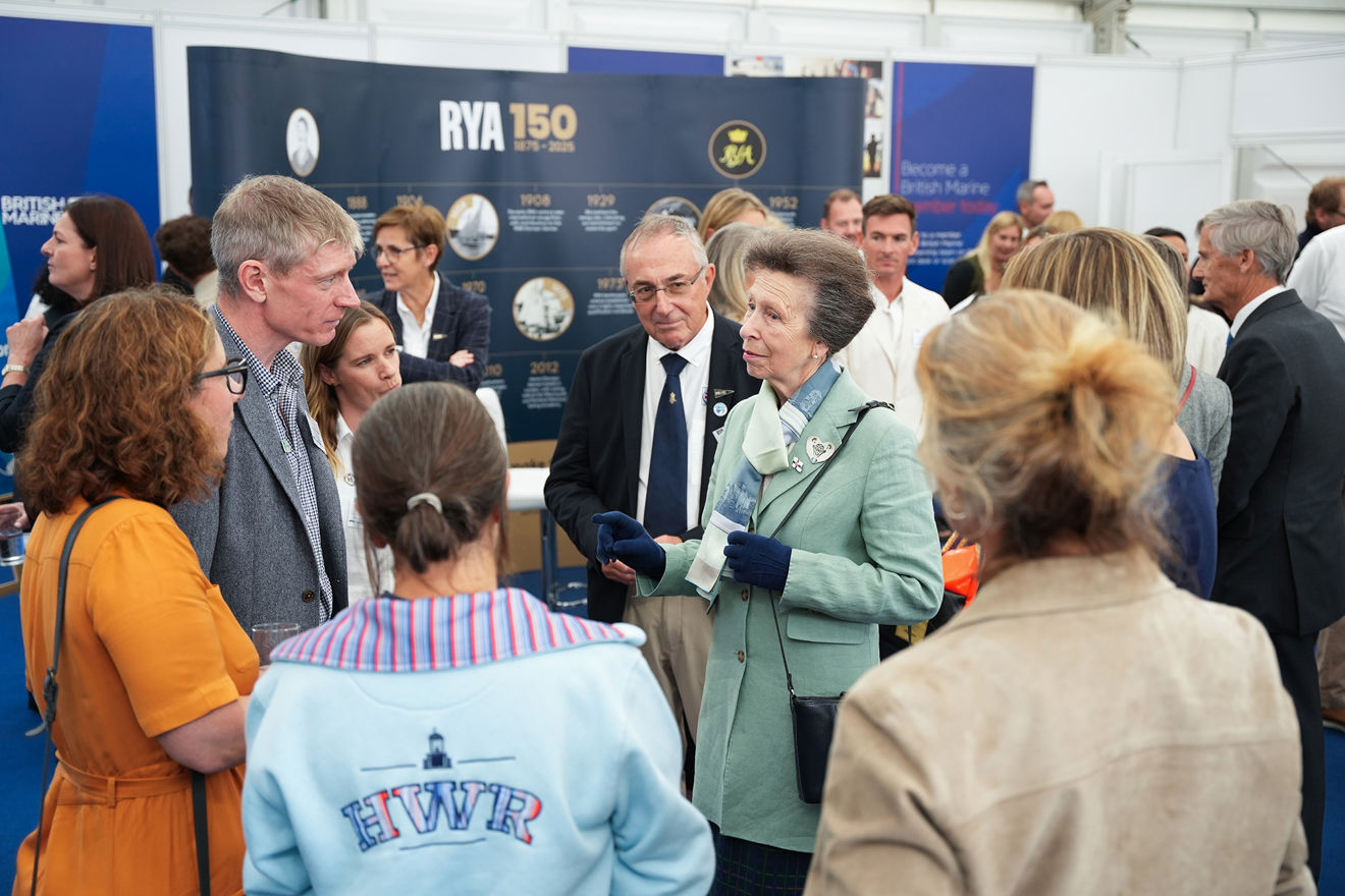 HRH The Princess Royal talks to delegates at the Protect our Playground reception