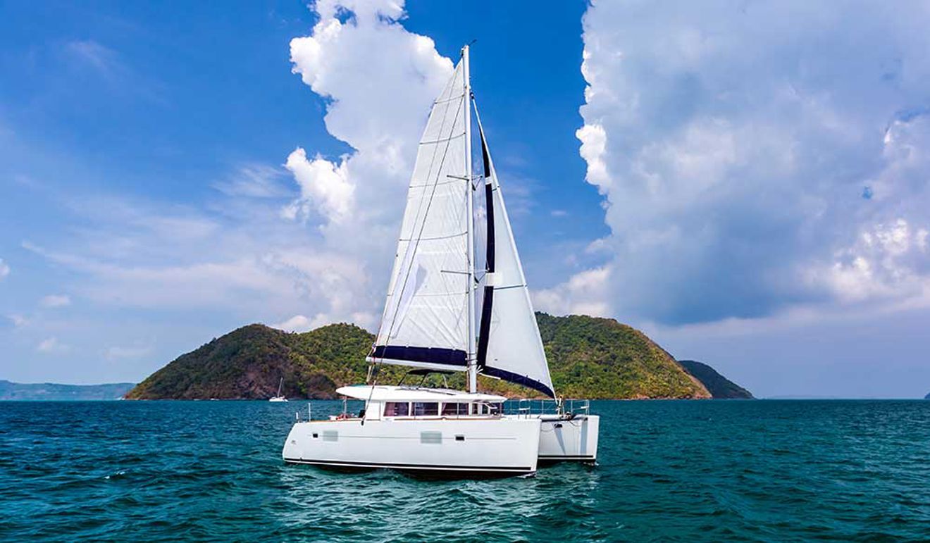Catamaran in Andaman sea at Phuket, Thailand