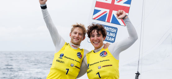 Martin Wrigley and Bettine Harris (Credit: 470 Olympic Sailing / Junichi Hirai)  