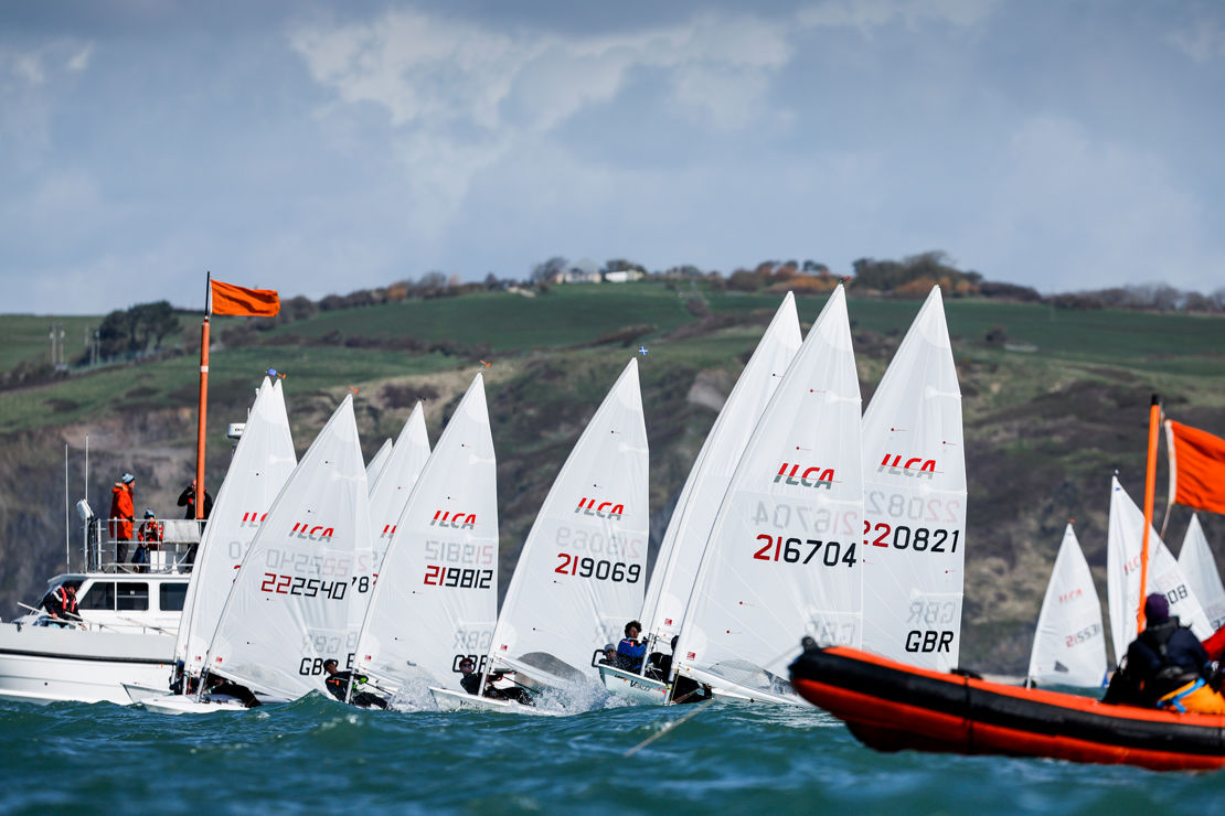 racing dinghies lined up 