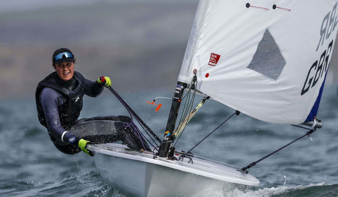 Carys Attwell sailing across in the boat