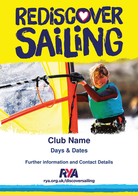 	An image of ReDiscover Sailing editable poster for Windsurfing in English