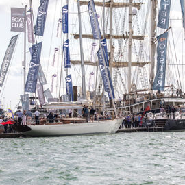 Large sailboats docked for SIBs