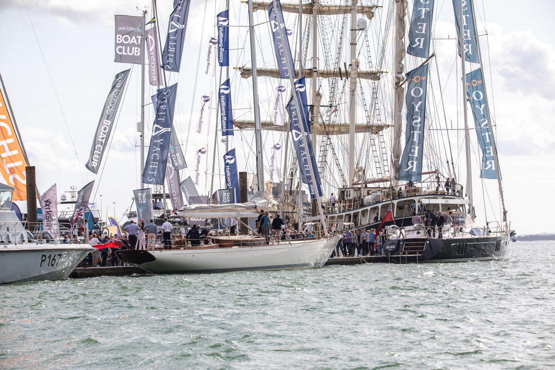 Large sailboats docked for SIBs