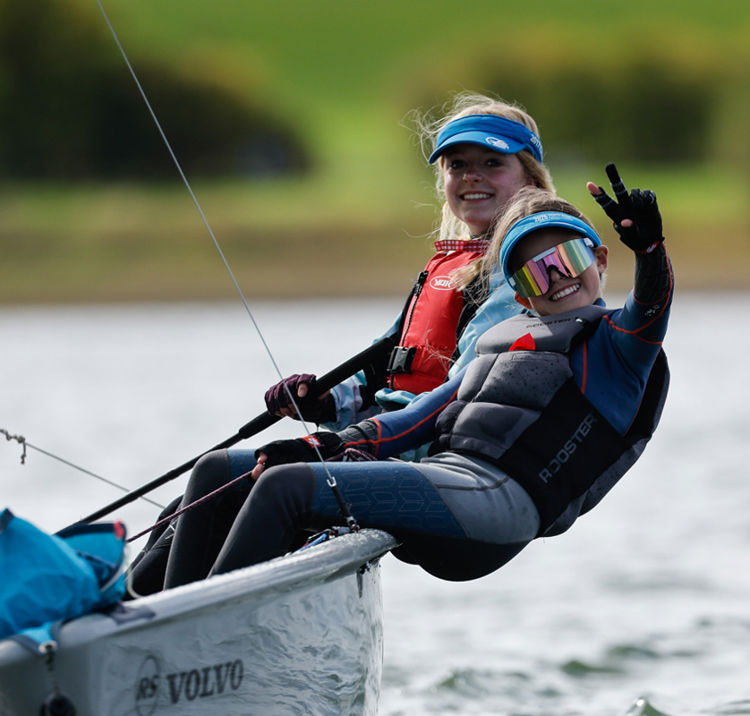 Competitors on the water at the 2026 Junior Club Championships