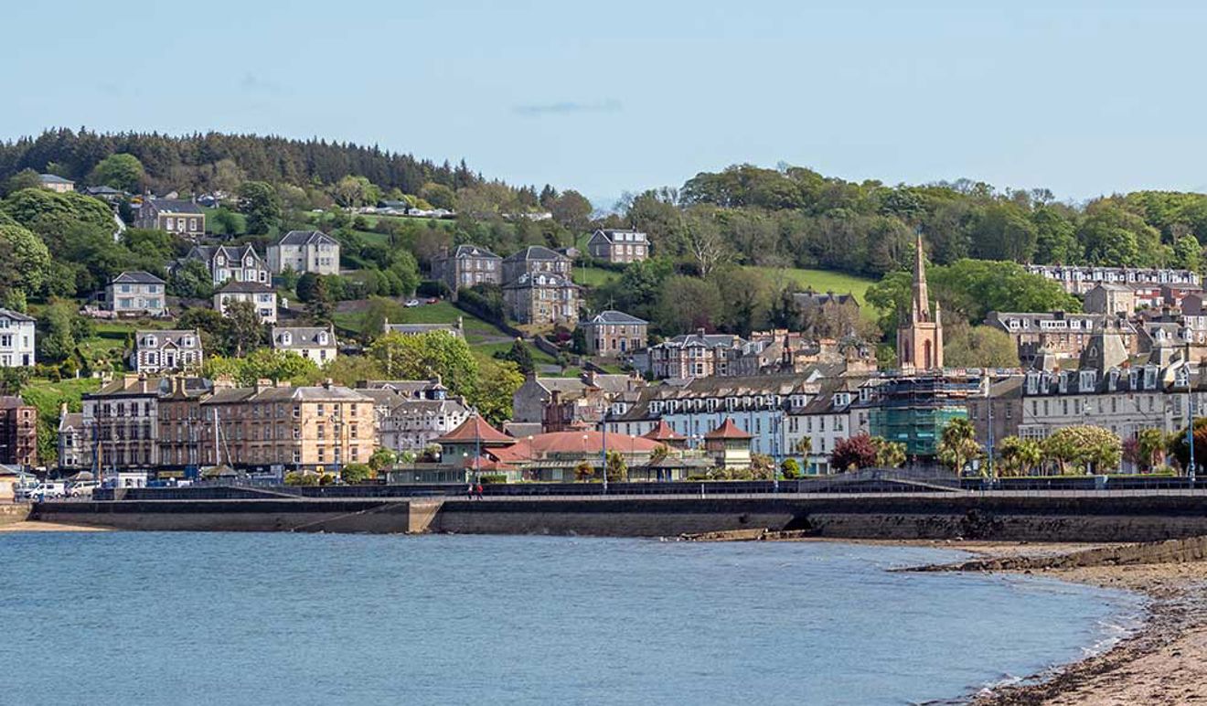 An image of the Rothesay town on the Isle of Bute, Scotland