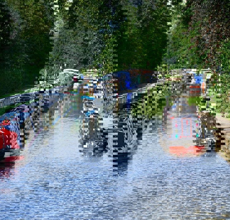 Narrowboats On Canal