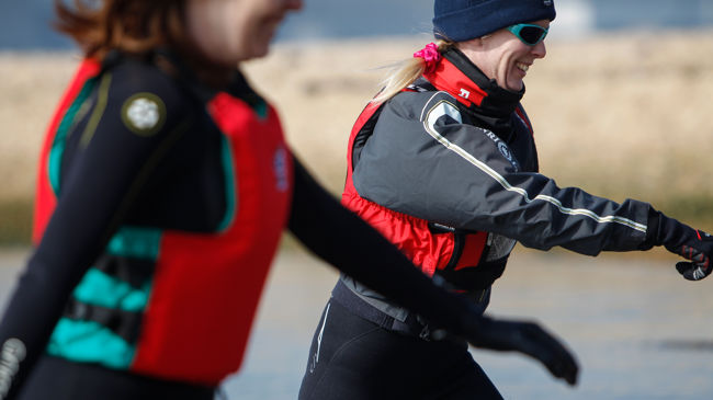 man windsurfing