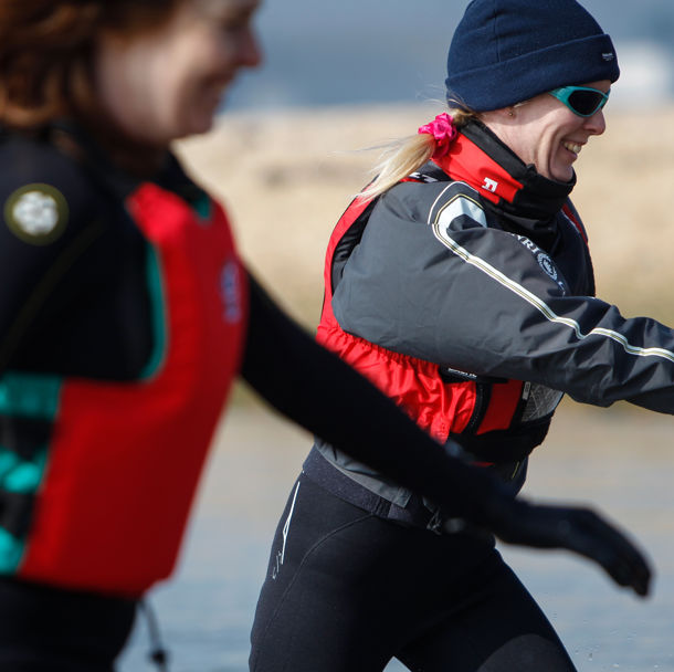 man windsurfing