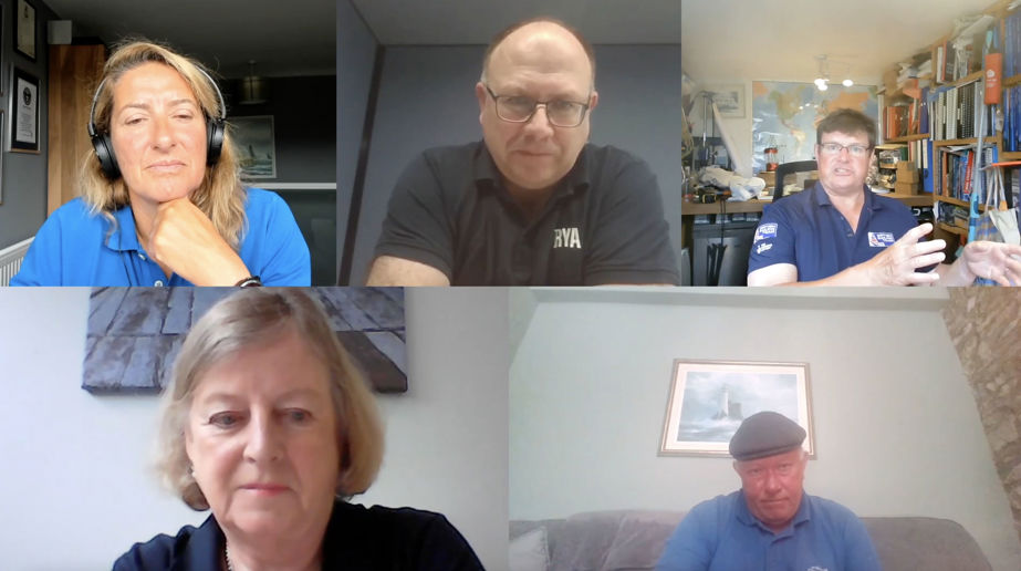 Thumbnail of a group of people discussing the storm that changed sailing