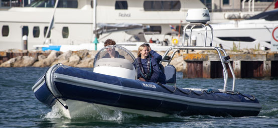 Powerboat out on the water