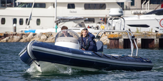Powerboat out on the water