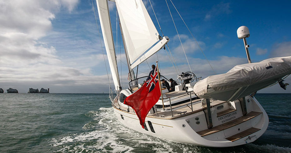 large yacht sailing on the ocean