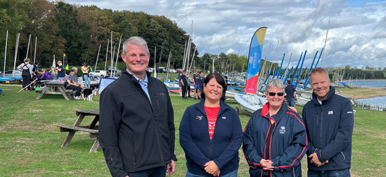 Junior Club Championships - image of VIPs by the water side