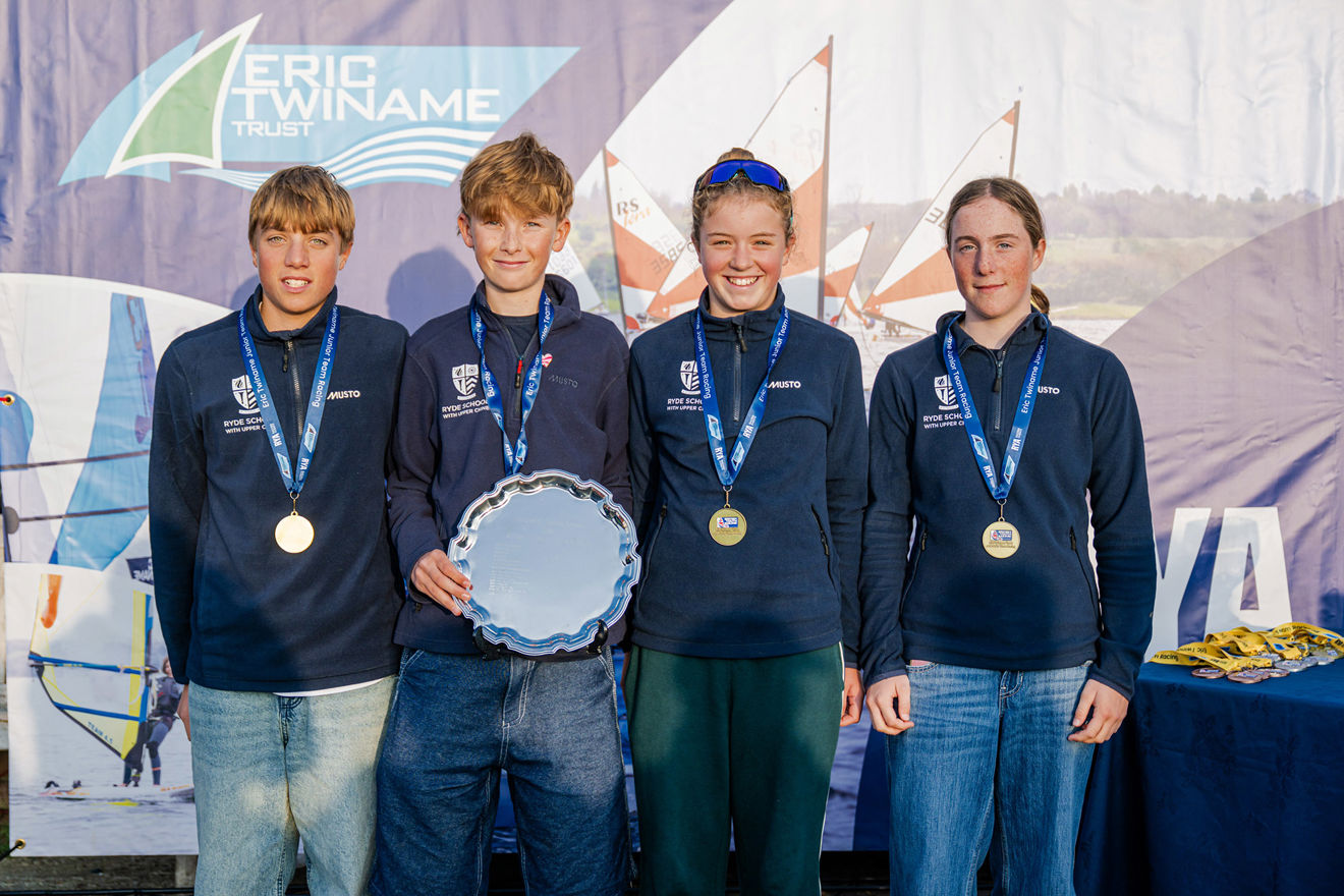 Junior winners at the RYA Eric Twiname Youth & Junior Team Racing Championships