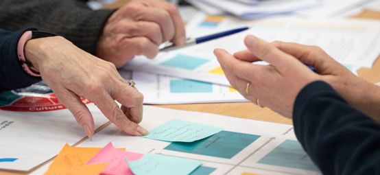 Close up of activities at a conference