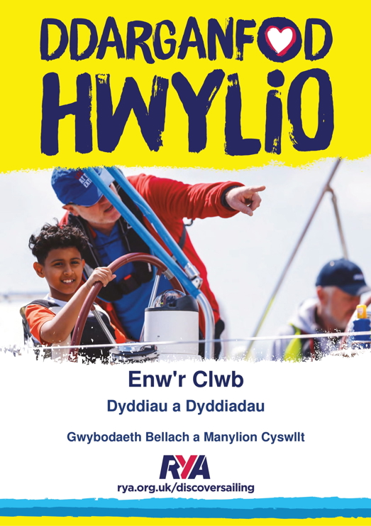 	An image of Discover Sailing editable poster for Family Yacht in Welsh