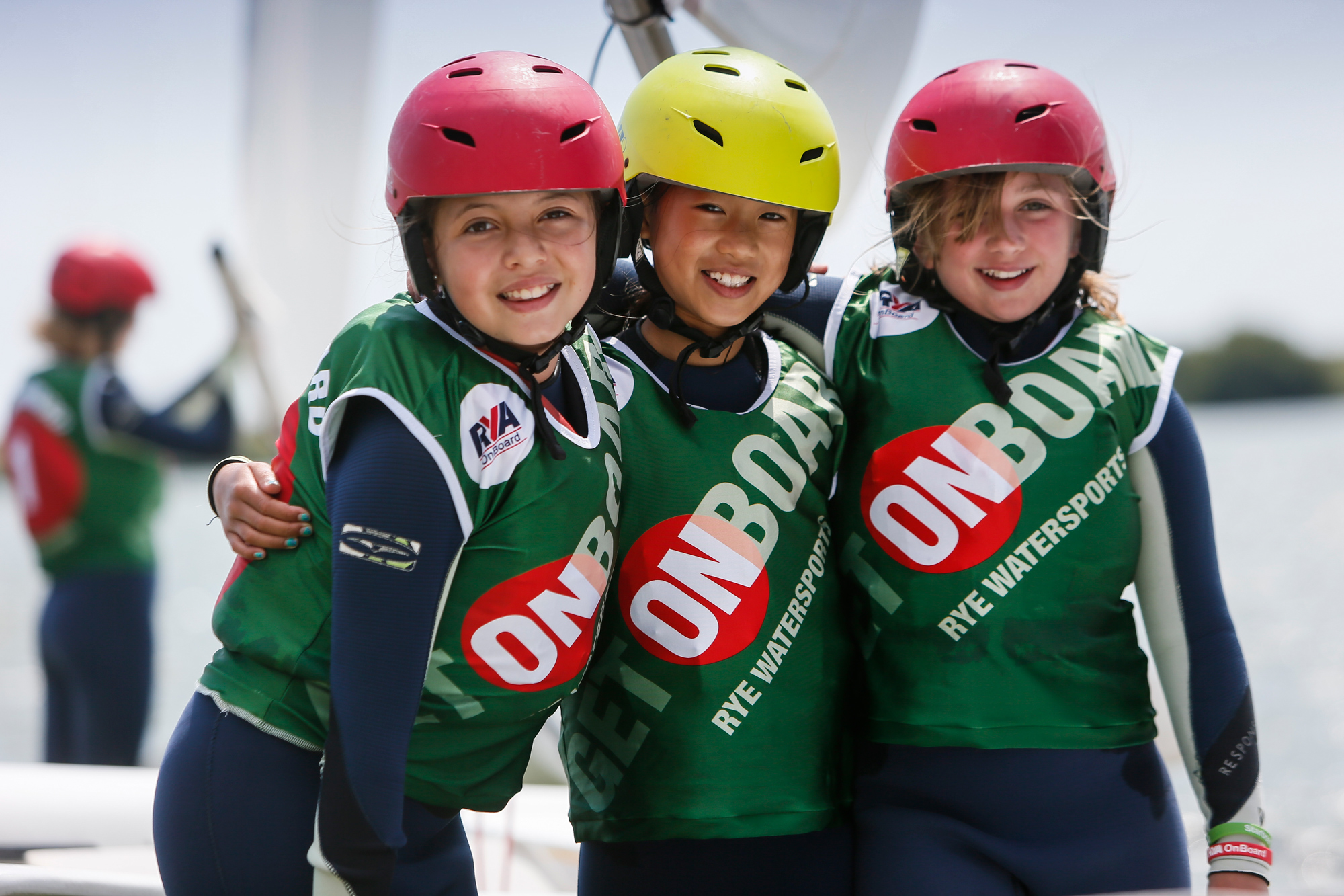 Three kids on a discover sailing day