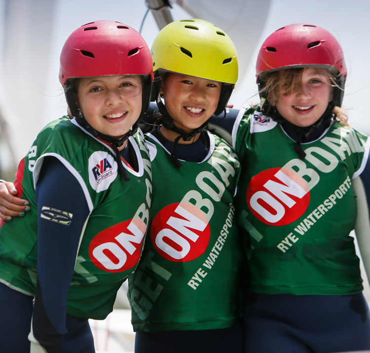 Three kids on a discover sailing day