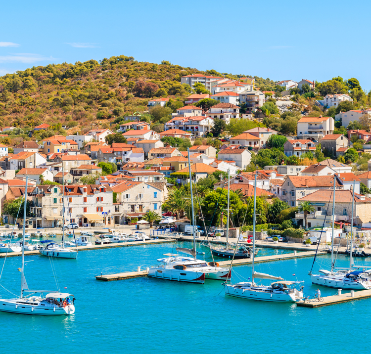 Boats in the waters of Croatia