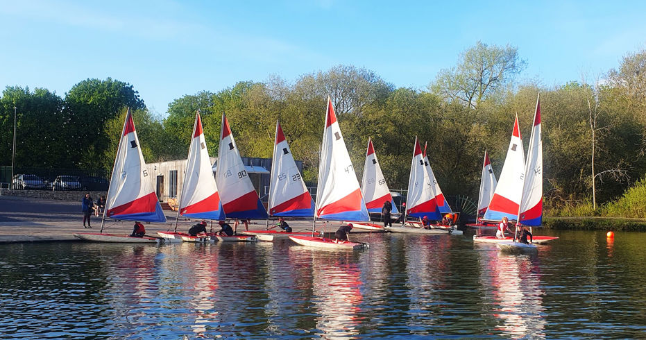 An image of the Sailing boats on lake