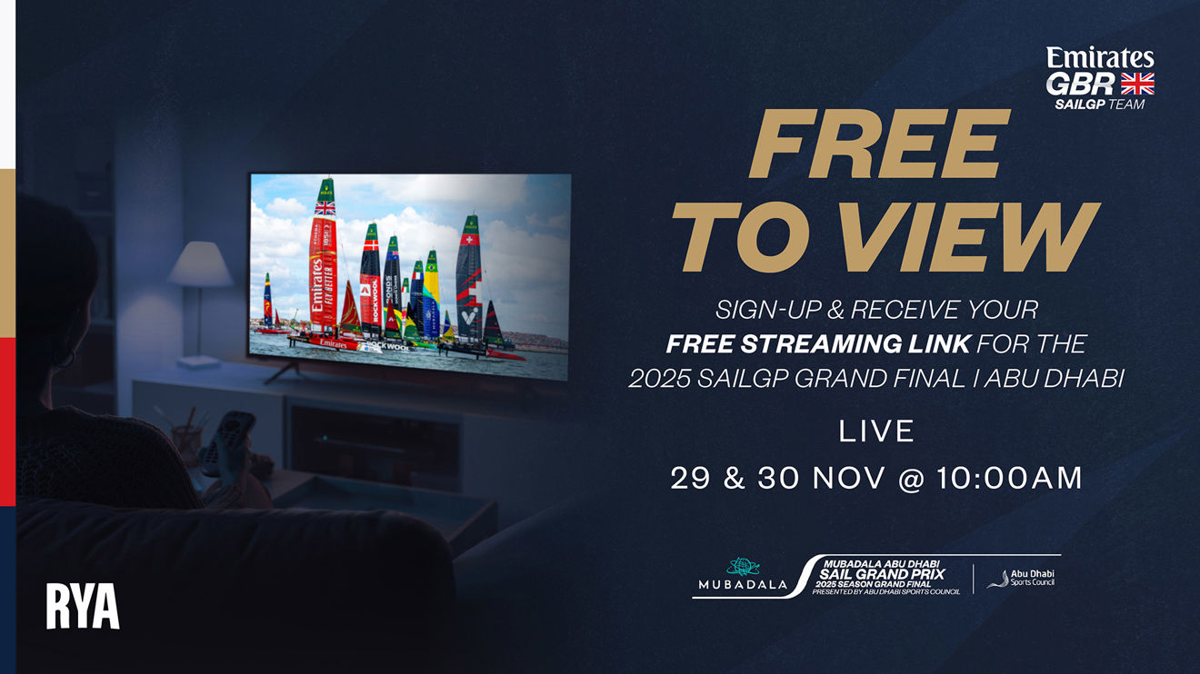 RYA members can stream the Rolex SailGP Championships Grand Final for FREE on 29 and 30 November 2025!