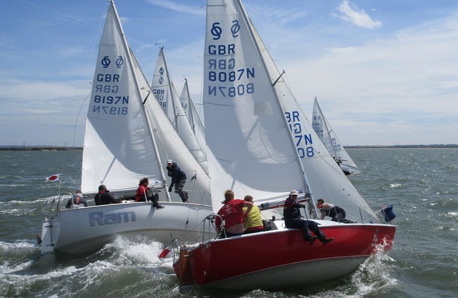 A group of boats part of the Sonata national class