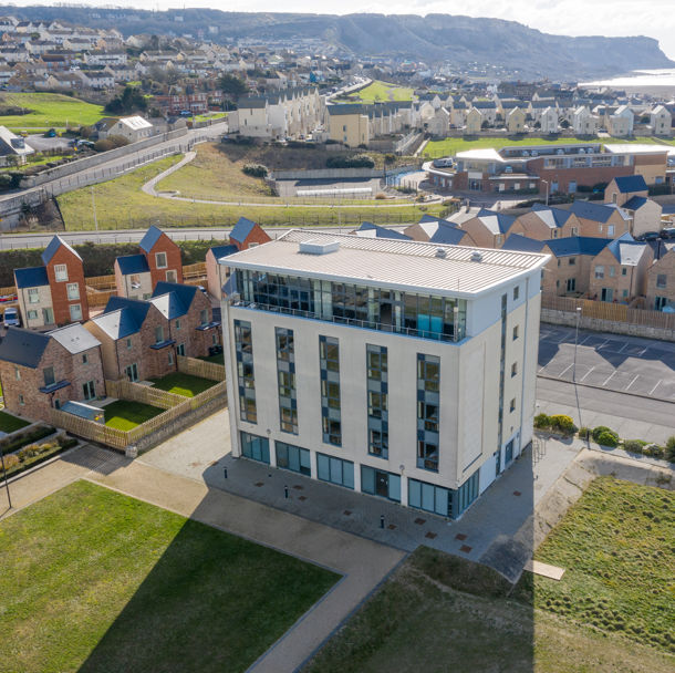Ariel shot of Portland House