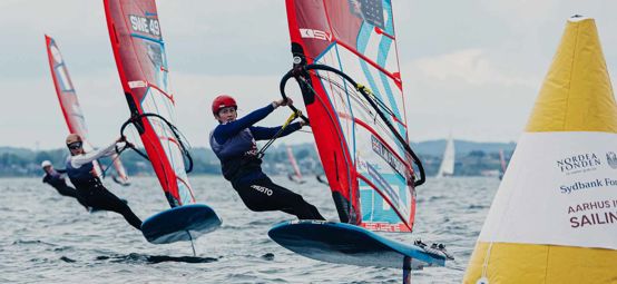 IQ foiling windsurfers with musto