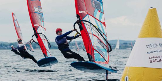 IQ foiling windsurfers with musto