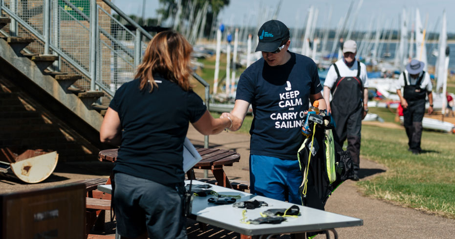 Club and training centre volunteers interacting 