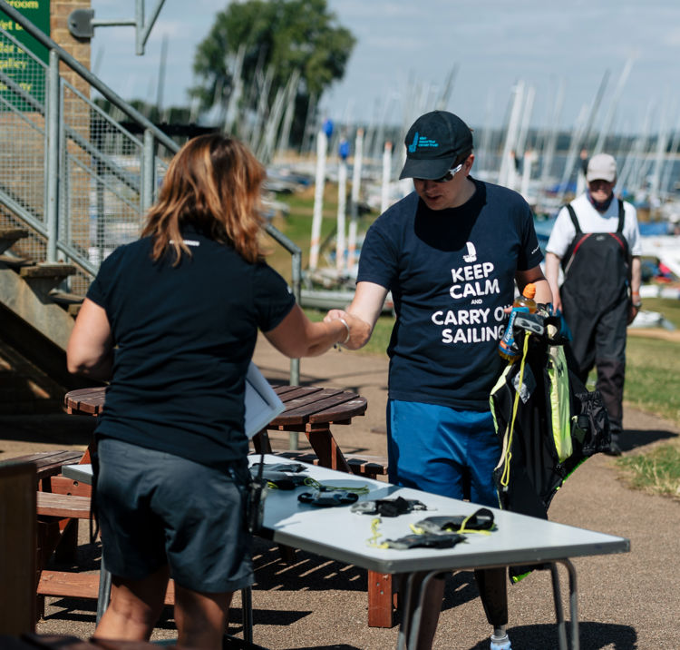 Club and training centre volunteers interacting 