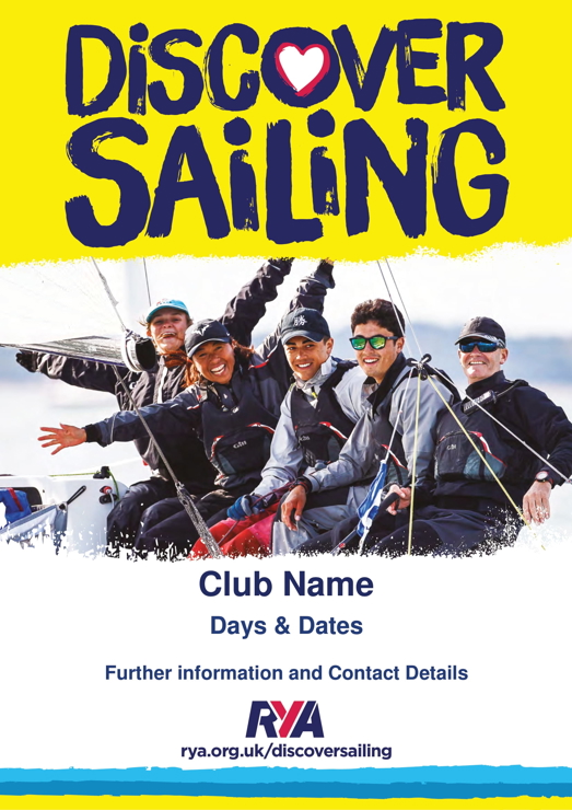 	An image of Discover Sailing editable poster for Adult Yacht