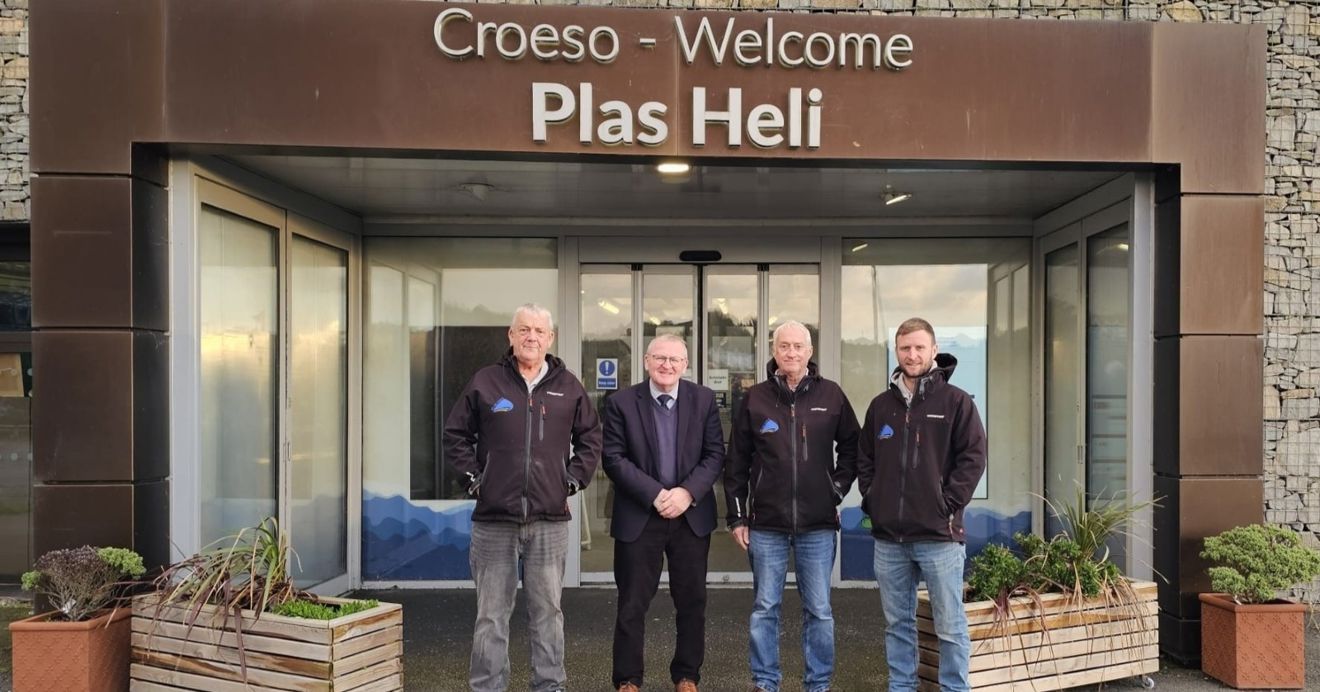 Award winning Plas Heli team (L-R) Gerallt Williams, Stephen Tudor, Mark Thompson and Thomas Tudor.