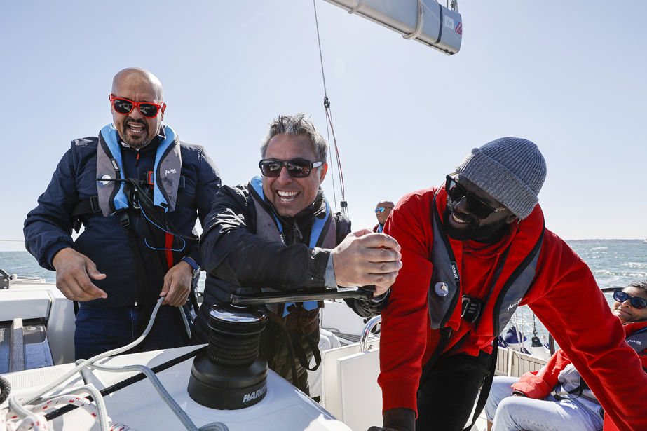 Group sailing under instruction