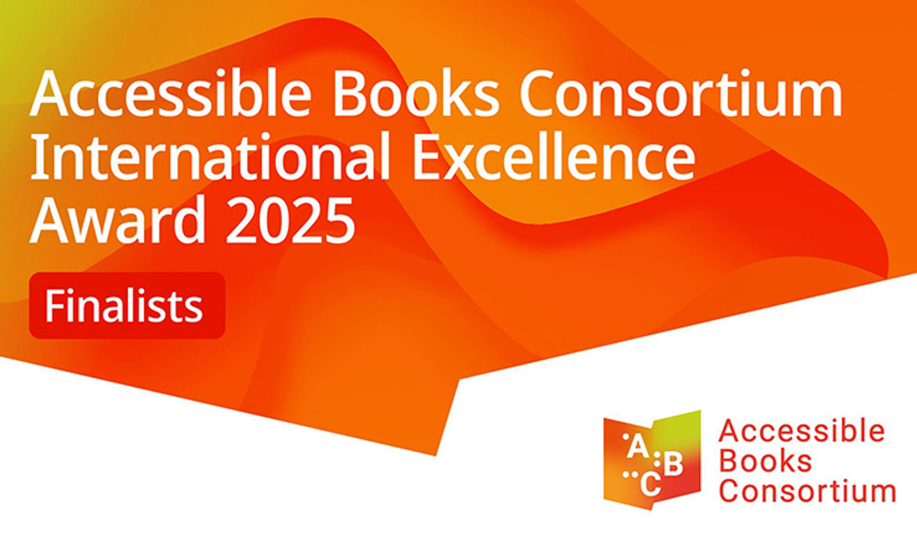 Logo for the Accessible Books Consortium International Excellence Awards 2025 in which RYA Publications has been named a finalist