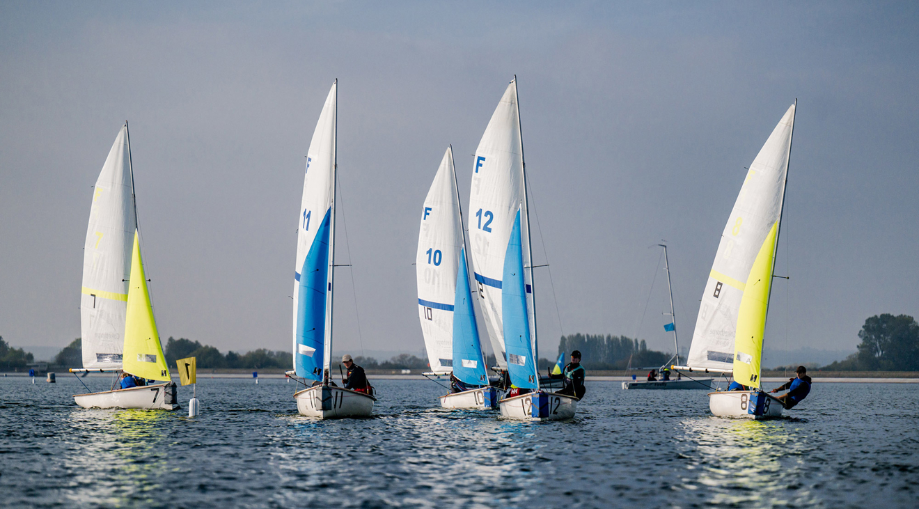 Racing at the RYA Eric Twiname Youth & Junior Team Racing Championships