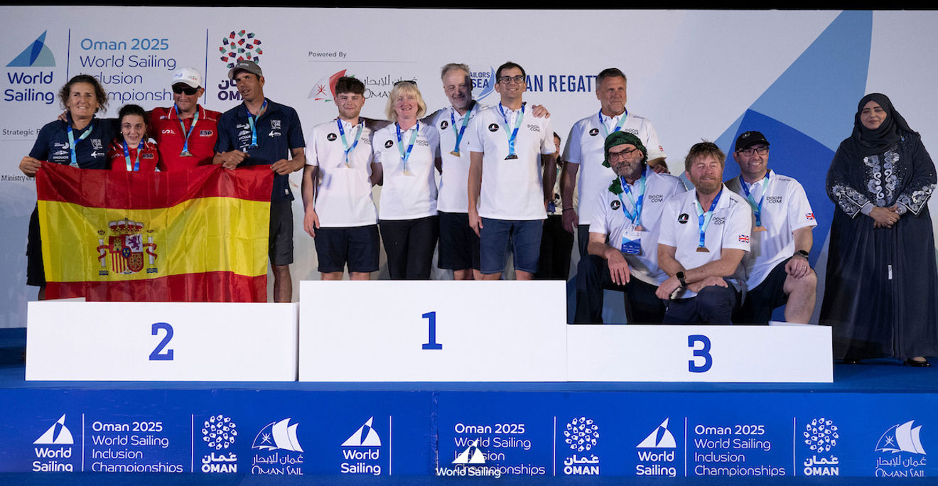 GBR sailors claim gold and bronze in the Visually Impaired (FarEast 28R) event at the World Sailing Inclusion Championships