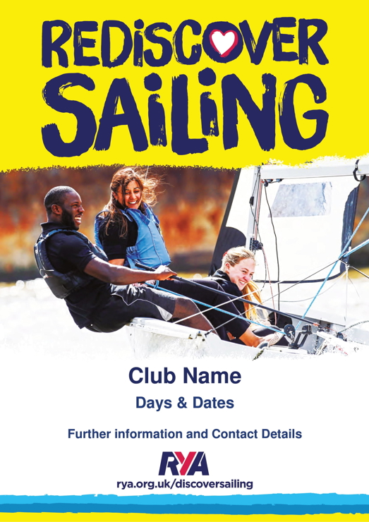 	An image of ReDiscover Sailing editable poster for Adult Dinghy