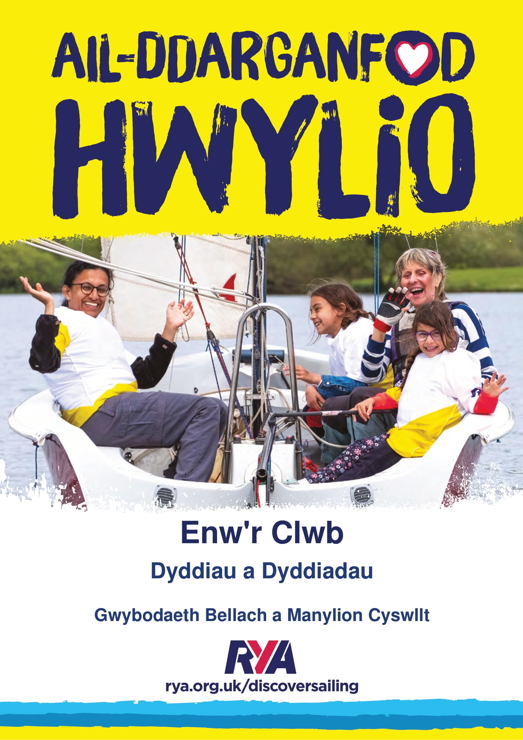 	An image of ReDiscover Sailing editable poster for Family Dinghy in Welsh