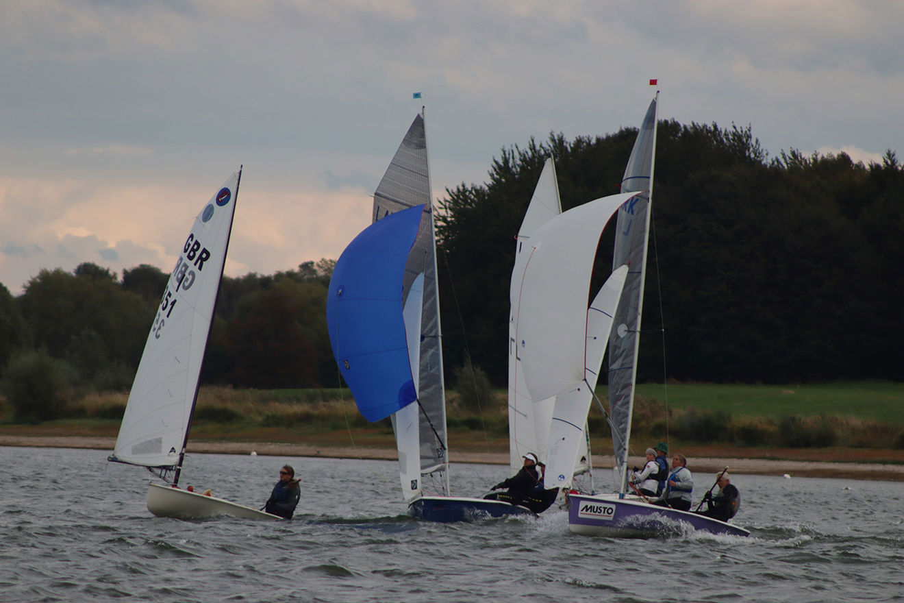 Lark dinghies racing at Northampton Sailing Club