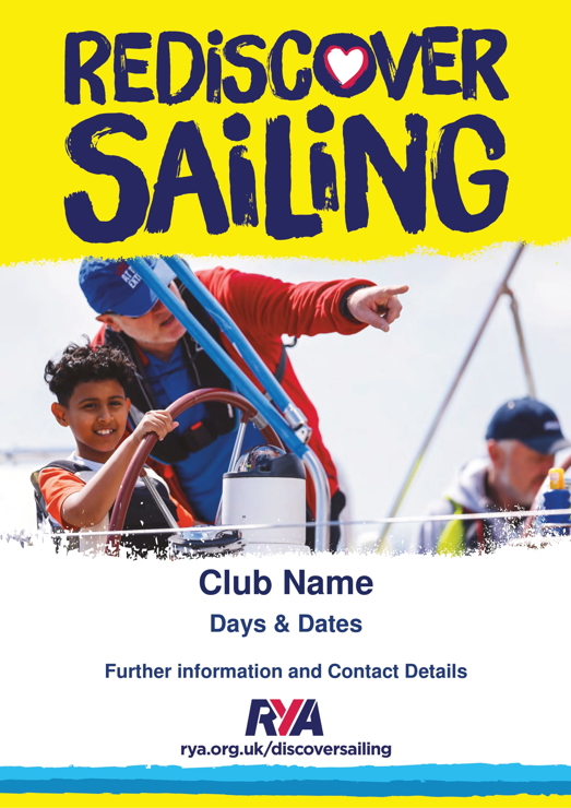 	An image of ReDiscover Sailing editable poster for Family Yacht in English