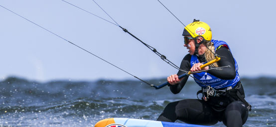 Britains Kite girls sailing world championships a women doing windsurfing