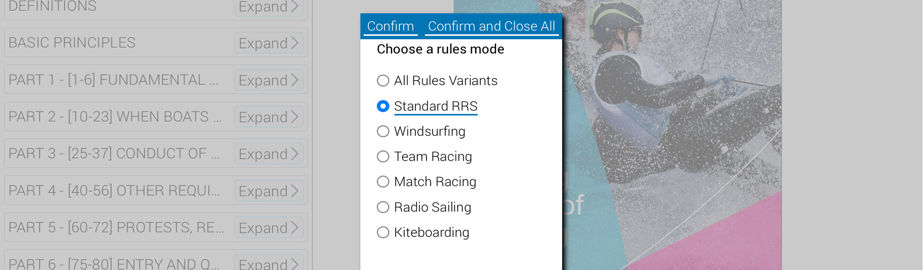Racing Rules and Cases 2025-2028 Integrated eBook  (screenshot)