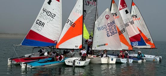 Regatta fleet sailors enjoying being on the water at the Welsh Youth & Championships 2026.