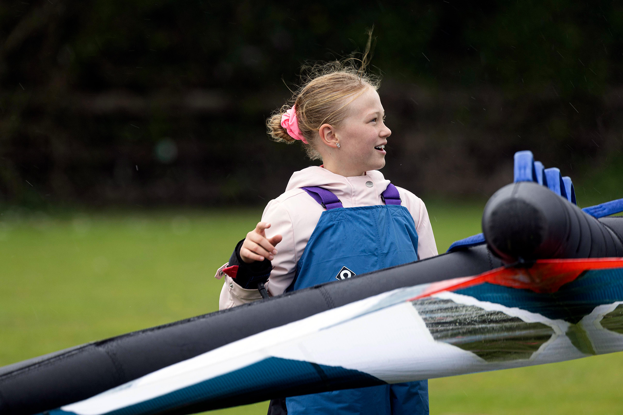 Girl on a winging taster session