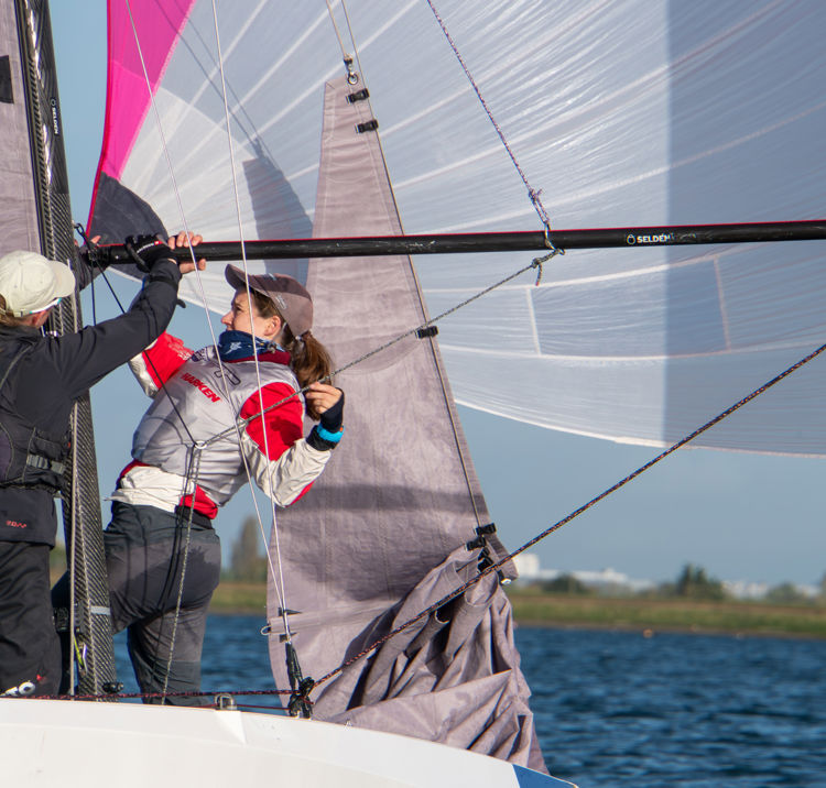 two sailors on a shorthanded offshore boat